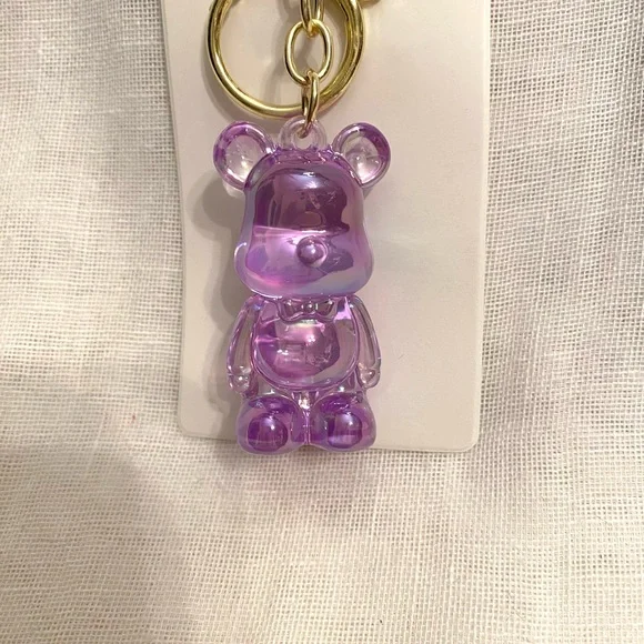 Iridescent Teddy Bear Keychain/Bag Charm | Add some fun to your bag or backpack - Picture 6 of 10